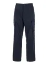 C.p. Company Blue Pants With Cargo Pockets And Lens Motif On The Leg In Cotton Man In Blue