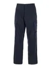 C.p. Company Blue Pants With Cargo Pockets And Lens Motif On The Leg In Cotton Man