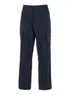 C.p. Company Blue Pants With Cargo Pockets And Lens Motif On The Leg In Cotton Man In Multicolor