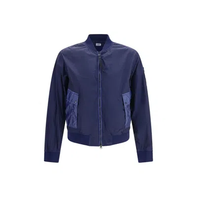 C.p. Company Blue Polyamide Bomber