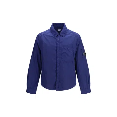 C.p. Company Blue Polyamide Coat