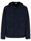 C.p. Company Blue Polyamide Jacket Men In Blue