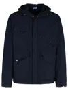 C.p. Company Blue Polyamide Jacket Men In Blue