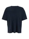 C.p. Company Blue T-shirt With Logo Embroidered On The Front Tone-on-tone In Blue