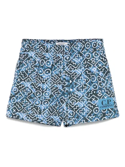 C.p. Company Kids' Bogolan Swim Shorts In Blue