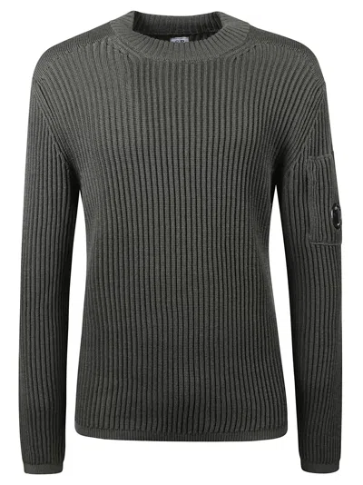 C.p. Company Boke Crest Cardigan In Green