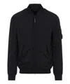 C.p. Company Lens-detail Bomber Jacket In Black