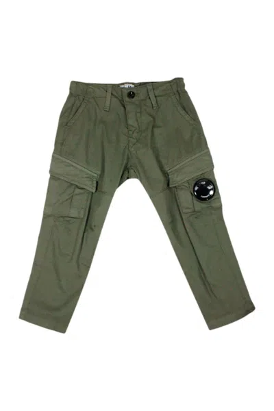 C.p. Company Cargo Pants With Pockets And Lens With Internal Drawstring And America Pockets With Zip And Button C In 648 Bronze Green