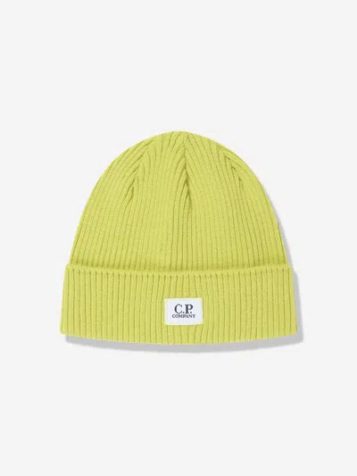 C.p. Company Kids'  Boys Beanie Hat In Green