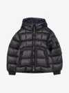 C.p. Company Hooded Padded Jacket In Black