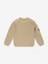 C.p. Company Boys Lens Jumper In Neutral
