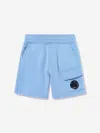 C.p. Company Lens-detail Track Shorts In Blue