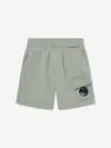 C.p. Company Boys Lens Pocket Shorts In Green