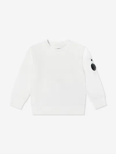 C.p. Company Kids'  Boys Lens Sweatshirt In White