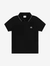 C.p. Company Boys Logo Polo Shirt In Black