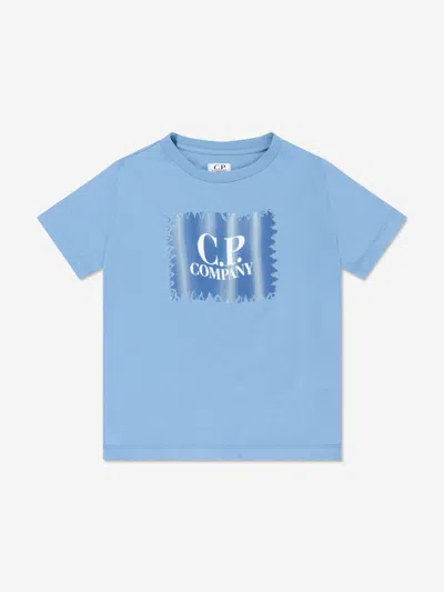 C.p. Company Babies' Boys Logo T-shirt In Blue
