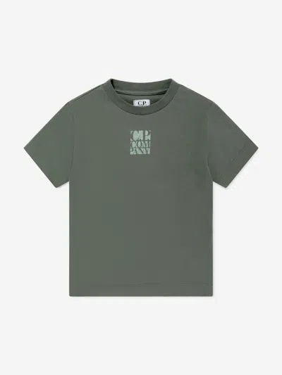 C.p. Company Babies'  Boys Logo T-shirt In Green