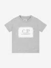 C.p. Company Boys Logo T-shirt In Grey
