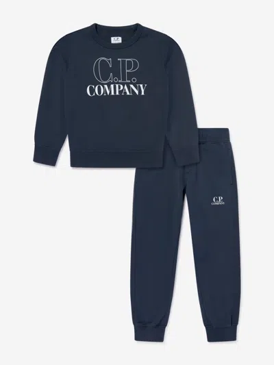 C.p. Company Babies' Boys Logo Tracksuit In Blue