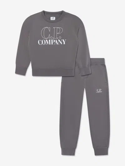 C.p. Company Babies' Boys Logo Tracksuit In Grey