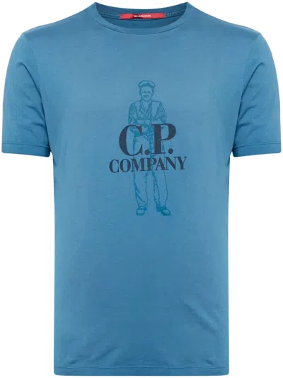 C.p. Company British Sailor Cotton T-shirt In Blue
