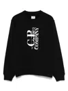 C.p. Company British Sailor Print Crew Neck Sweatshirt In Black