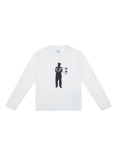 C.p. Company Kids' British Sailor T-shirt In White