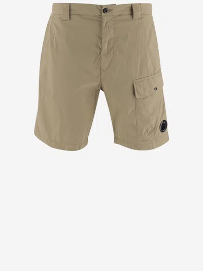 C.P. COMPANY BROWN FLAP POCKET BERMUDA SHORTS