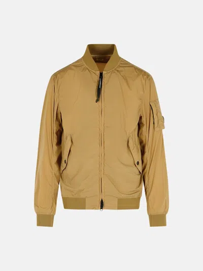 C.p. Company Brown Polyamide Bomber Jacket