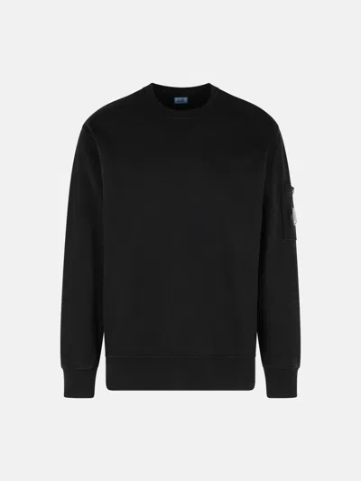 C.p. Company 'brushed' Black Cotton Sweatshirt