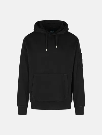 C.p. Company 'brushed' Black Cotton Sweatshirt