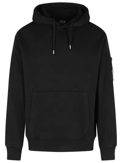 C.P. COMPANY C.P. COMPANY 'BRUSHED' BLACK COTTON SWEATSHIRT MEN