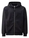 C.p. Company Brushed Cotton Fleece Full Zip Sweatshirt In Blue