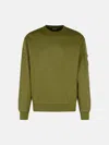 C.p. Company 'brushed' Green Cotton Sweatshirt