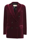C.p. Company Burgundy Velvet Jacket In Burgundy
