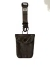 C.p. Company Button-fastening Keyring In Black