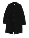 C.p. Company Cp Company Outerwear Long Jacket In Twill In Black