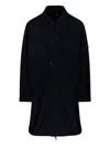 C.p. Company Button-fastening Lens-detail Coat In Black
