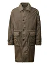 C.p. Company Button Patch-pocket Coat In Gray