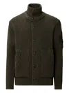 C.p. Company C.p.company Lambswool Grs Button Cardigan In Green