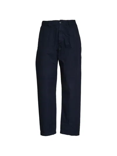 C.p. Company Button Zip Trousers In Burgundy