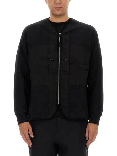 C.P. COMPANY C.P. COMPANY BUTTONED FRONT ZIP SWEATSHIRT
