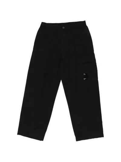 C.p. Company Kids' Buttoned Pocket Trousers In Black