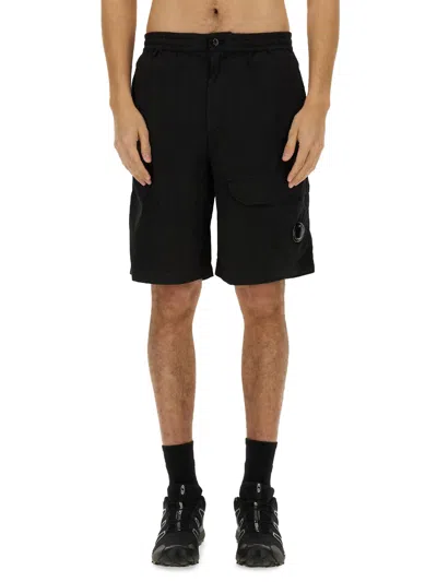 C.p. Company C.p.company Bermuda With Logo In Black