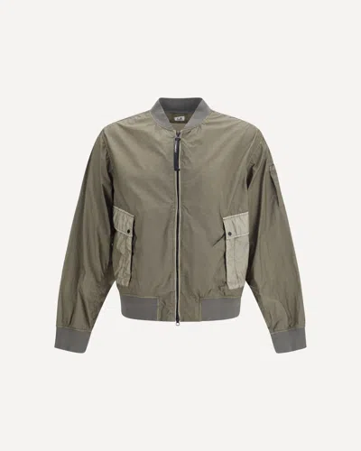 C.p. Company C. P. Company Bi-tm Mixed Lens Bomber Jacket In Green