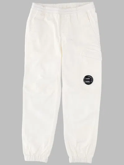 C.p. Company C. P. Company Boys Cargo Pants With Stretch Cotton In White