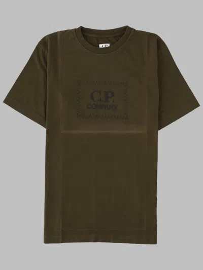 C.p. Company C. P. Company Boys' Mini Short-sleeve Cotton T-shirt In Green