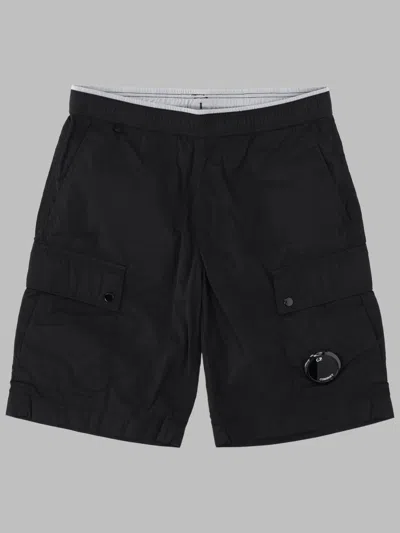 C.p. Company C. P. Company Boys Polyamide Cargo Bermuda Shorts In Black
