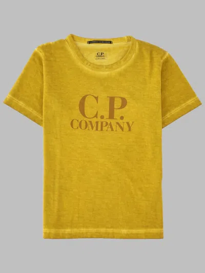 C.p. Company T.shirts Short Sleeve In Yellow
