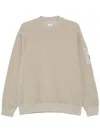 C.p. Company Lens-detail Sweatshirt In Beige